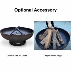 Seasons Fire Pits Vulcan Round Steel Fire Pit -Dimplex Officials seasons fire pits vulcan round steel fire pit 29055982567518