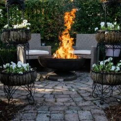 Seasons Fire Pits Vulcan Round Steel Fire Pit -Dimplex Officials seasons fire pits vulcan round steel fire pit 29760584417374