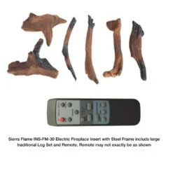 Sierra Flame 30-Inch Smart Electric Fireplace Insert With Steel Frame (INS-FM-30) -Dimplex Officials sierra flame 30 electric fireplace insert with steel frame ins fm 30 ins fm 30 628451612421 28848794468446