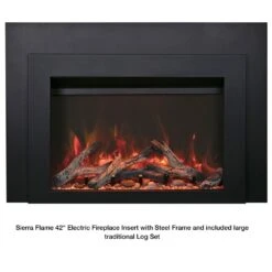 Sierra Flame 42-Inch Smart Electric Fireplace Insert With Steel Frame (INS-FM-34) 13 Sierra Flame 42-Inch Smart Electric Fireplace Insert With Steel Frame (INS-FM-34) -Dimplex Officials sierra flame 42 electric fireplace insert with steel frame ins fm 34 ins fm 34 628451612438 28848729653342