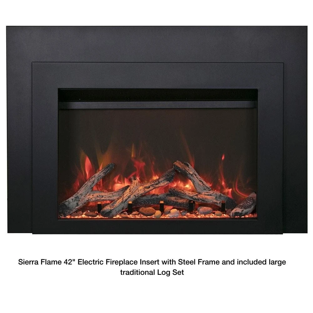 Sierra Flame 42-Inch Smart Electric Fireplace Insert With Steel Frame (INS-FM-34) 6 Sierra Flame 42-Inch Smart Electric Fireplace Insert With Steel Frame (INS-FM-34) - Image 6