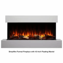 Simplifire Format 36-Inch Wall-Mounted Electric Fireplace With Mantel Options (SF-FORMAT36) -Dimplex Officials simplifire format wall mounted electric fireplace with mantel sf format36 sf format36 28898625749086