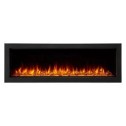 Simplifire Forum Built-In Outdoor Electric Fireplace With Trim Kit - No Heat