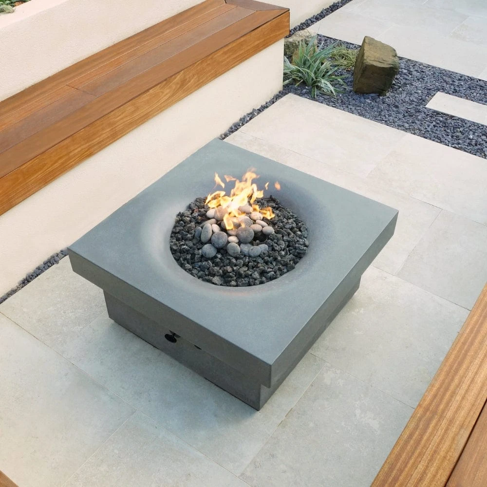 Solus Elevated Halo 36-Inch Square Ultra High-Performance Concrete Gas Fire Pit 8 Solus Elevated Halo 36-Inch Square Ultra High-Performance Concrete Gas Fire Pit - Image 8