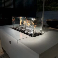 Solus Glass Wind Shield For Gas Fire Pits -Dimplex Officials solus glass wind shield for gas fire pits 30564920787038