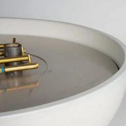 Solus Luna 42-Inch Round Ultra High-Performance Concrete Gas Fire Pit -Dimplex Officials solus luna 42 inch round ultra high performance concrete gas fire pit 30547498991710