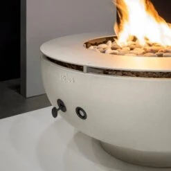 Solus Luna 42-Inch Round Ultra High-Performance Concrete Gas Fire Pit -Dimplex Officials solus luna 42 inch round ultra high performance concrete gas fire pit 30547499253854