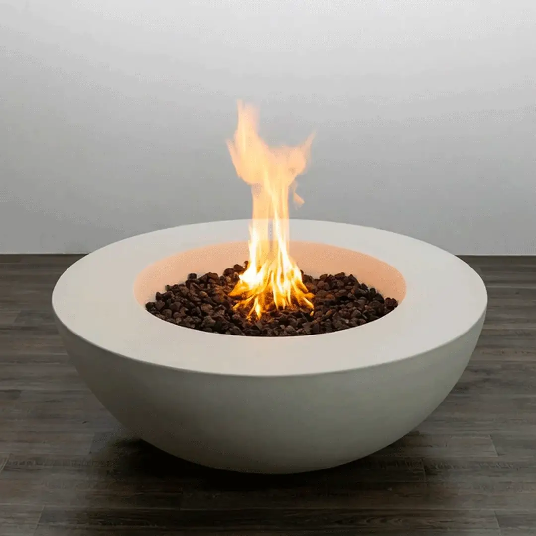 Dimplex Officials -Dimplex Officials starfire designs beton 42 inch white round concrete natural gas fire pit gif01