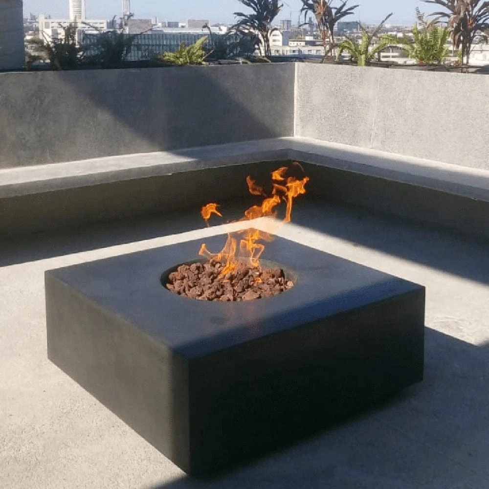 Stonelum Praga 01 39-Inch Square Concrete Gas Fire Pit Table 2 Stonelum Praga 01 39-Inch Square Concrete Gas Fire Pit Table - Image 2