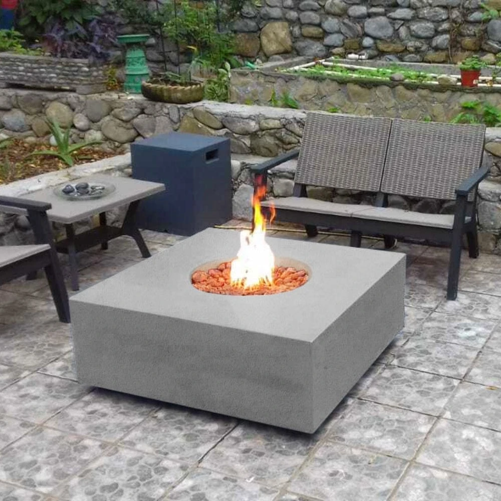 Stonelum Praga 01 39-Inch Square Concrete Gas Fire Pit Table 10 Stonelum Praga 01 39-Inch Square Concrete Gas Fire Pit Table - Image 10