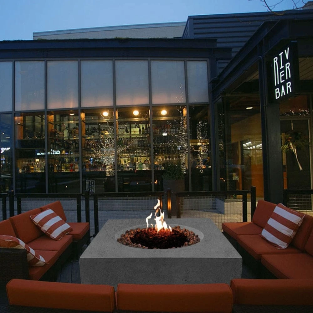 Stonelum Praga 01 39-Inch Square Concrete Gas Fire Pit Table 5 Stonelum Praga 01 39-Inch Square Concrete Gas Fire Pit Table - Image 5