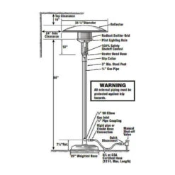 Sunglo A242 SS Portable NG Patio Heater With Manual Ignition - Stainless Steel -Dimplex Officials sunglo sunglo a242 ss portable ng patio heater with manual ignition stainless steel 13337695289438