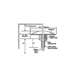 Sunglo A244MAN NG Ceiling Mounted Patio Heater With Manual Ignition -Dimplex Officials sunglo sunglo a244man ng ceiling mounted patio heater with manual ignition 13340785639518