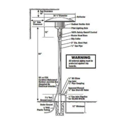Sunglo PSA265VE Permanent Post NG Patio Heater With Automatic Ignition - Black 13 Sunglo PSA265VE Permanent Post NG Patio Heater With Automatic Ignition - Black -Dimplex Officials sunglo sunglo psa265ve permanent post ng patio heater with automatic ignition black 13340781183070