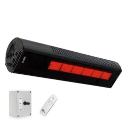 SunStar Glass Adjustable Wall/Ceiling Mounted 2-Stage Infrared Gas Heater -Dimplex Officials sunstar glass wall ceiling mounted two stage infrared outdoor gas heater 29333220753502