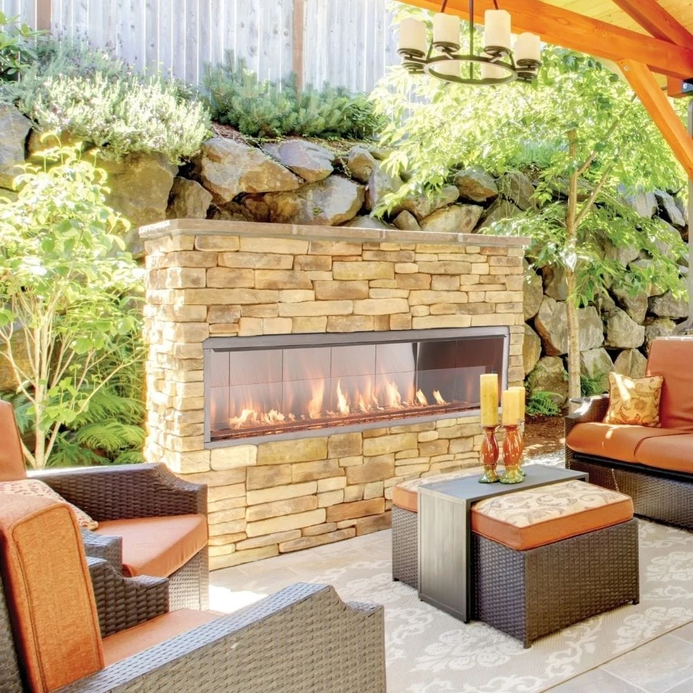 Superior Linear Vent-Free Outdoor Gas Fireplace - Optional See-Through 2 Superior Linear Vent-Free Outdoor Gas Fireplace - Optional See-Through - Image 2