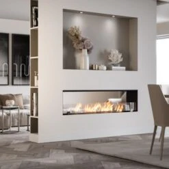 The Bio Flame 96-Inch Firebox DS - See-Though Ethanol Fireplace -Dimplex Officials the bio flame 96 inch firebox ds see though ethanol fireplace 29113004720222