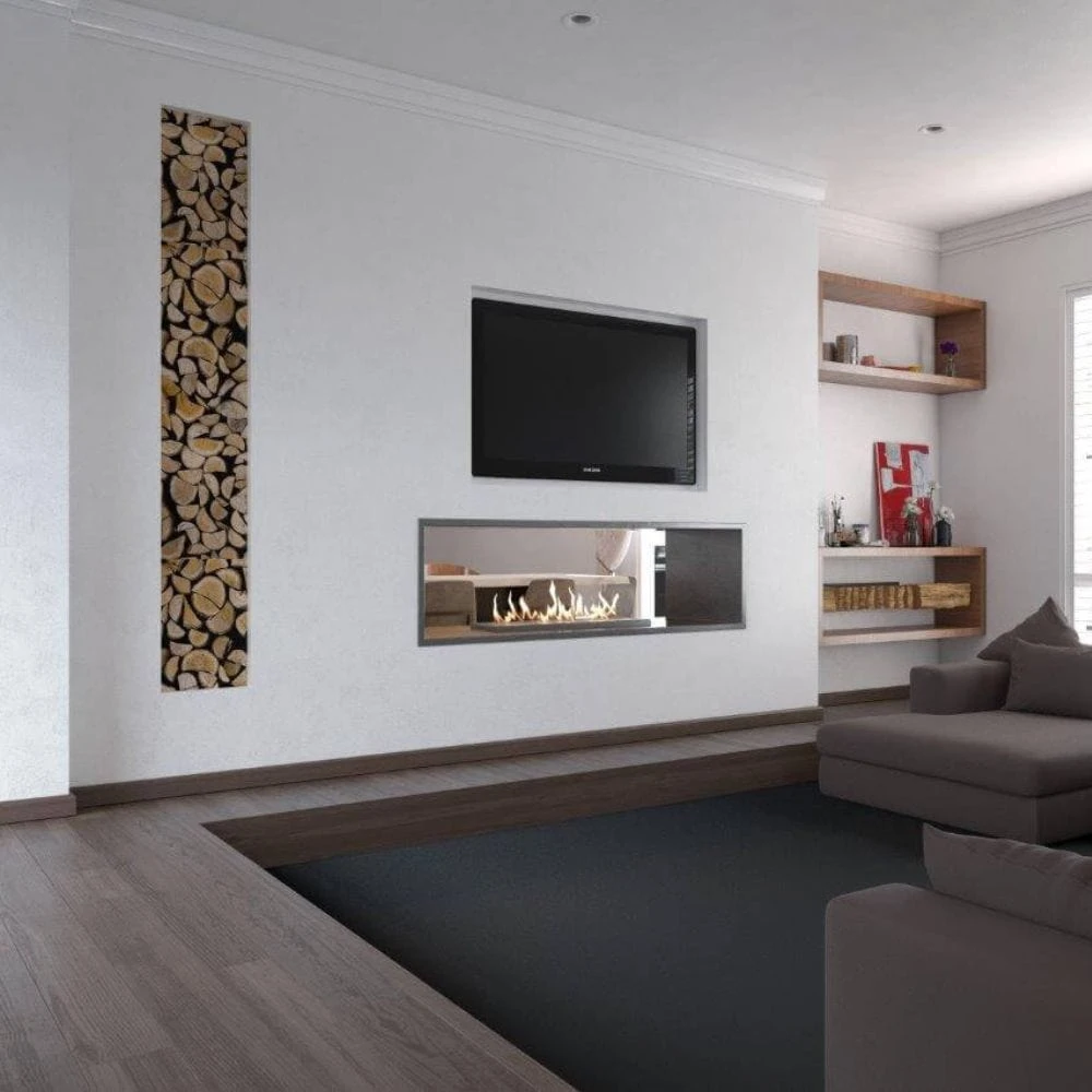 The Bio Flame 96-Inch Smart Firebox DS - See-Though Ethanol Fireplace 2 The Bio Flame 96-Inch Smart Firebox DS - See-Though Ethanol Fireplace - Image 2