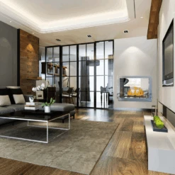 The Bio Flame Sek XL 53-Inch Free Standing See-Through Ethanol Fireplace -Dimplex Officials the bio flame sek xl 53 inch free standing see through ethanol fireplace 29239003447390