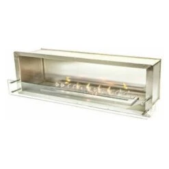 The Bio Flame 72-Inch Smart Firebox SS - Built-in Ethanol Fireplace -Dimplex Officials the bio flame the bio flame 72 smart firebox ss built in ethanol fireplace 13504884736094