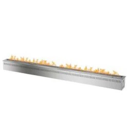The Bio Flame 72-Inch Smart Black Or Stainless Steel Ethanol Burner