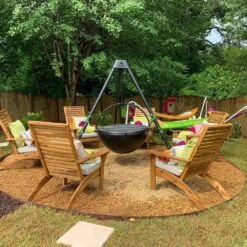 Cowboy Cauldron The Dude 24-Inch Steel Fire Pit Grill (CC-DUDE) -Dimplex Officials the dude steel fire pit grill by cowboy cauldron 29564192620638