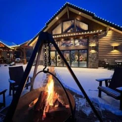 Cowboy Cauldron The Dude 24-Inch Steel Fire Pit Grill (CC-DUDE) -Dimplex Officials the dude steel fire pit grill by cowboy cauldron 29564213100638