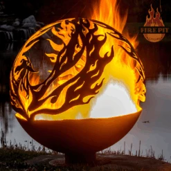 The Fire Pit Gallery 37-Inch Phoenix Rising Steel Fire Pit (7010037-37F) -Dimplex Officials the fire pit gallery phoenix rising steel fire pit 29023180030046