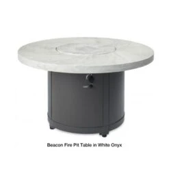 The Outdoor GreatRoom Company Beacon 48-Inch Round Gas Fire Pit Table -Dimplex Officials the outdoor greatroom company beacon 48 inch round gas fire pit table 29694060298334