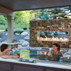 The Outdoor GreatRoom Company See-Through Ready To Finish Gas Fireplace -Dimplex Officials the outdoor greatroom company see through ready to finish gas fireplace 29798699860062