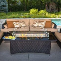 The Outdoor GreatRoom Company Balsam Montego 59-Inch Linear Gas Fire Pit Table (MG-1242-BLSM-K) -Dimplex Officials the outdoor greatroom company the outdoor greatroom company balsam montego 59 linear gas fire pit table mg 1242 blsm k 14370999763038