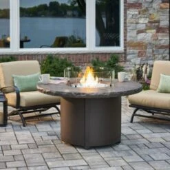 The Outdoor GreatRoom Company Beacon 48-Inch Round Gas Fire Pit Table -Dimplex Officials the outdoor greatroom company the outdoor greatroom company beacon 48 round gas fire pit table 14378769776734