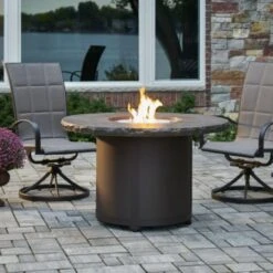 The Outdoor GreatRoom Company Beacon 48-Inch Round Gas Fire Pit Table -Dimplex Officials the outdoor greatroom company the outdoor greatroom company beacon 48 round gas fire pit table 14378794090590