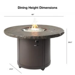 The Outdoor GreatRoom Company Beacon 48-Inch Round Gas Fire Pit Table -Dimplex Officials the outdoor greatroom company the outdoor greatroom company beacon 48 round gas fire pit table 28354724298846