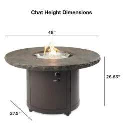 The Outdoor GreatRoom Company Beacon 48-Inch Round Gas Fire Pit Table -Dimplex Officials the outdoor greatroom company the outdoor greatroom company beacon 48 round gas fire pit table 28354728853598