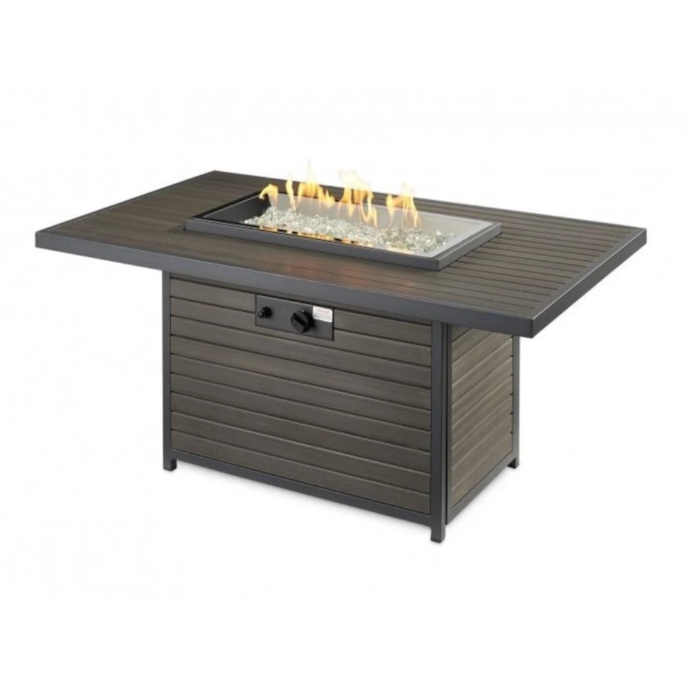 The Outdoor GreatRoom Company Brooks 50-Inch Rectangular Gas Fire Pit Table 1 The Outdoor GreatRoom Company Brooks 50-Inch Rectangular Gas Fire Pit Table