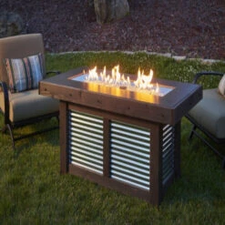 The Outdoor GreatRoom Company Denali Brew 57-Inch Linear Gas Fire Pit Table (DENBR-1242) -Dimplex Officials the outdoor greatroom company the outdoor greatroom company denali brew 57 linear gas fire pit table 14352480403550