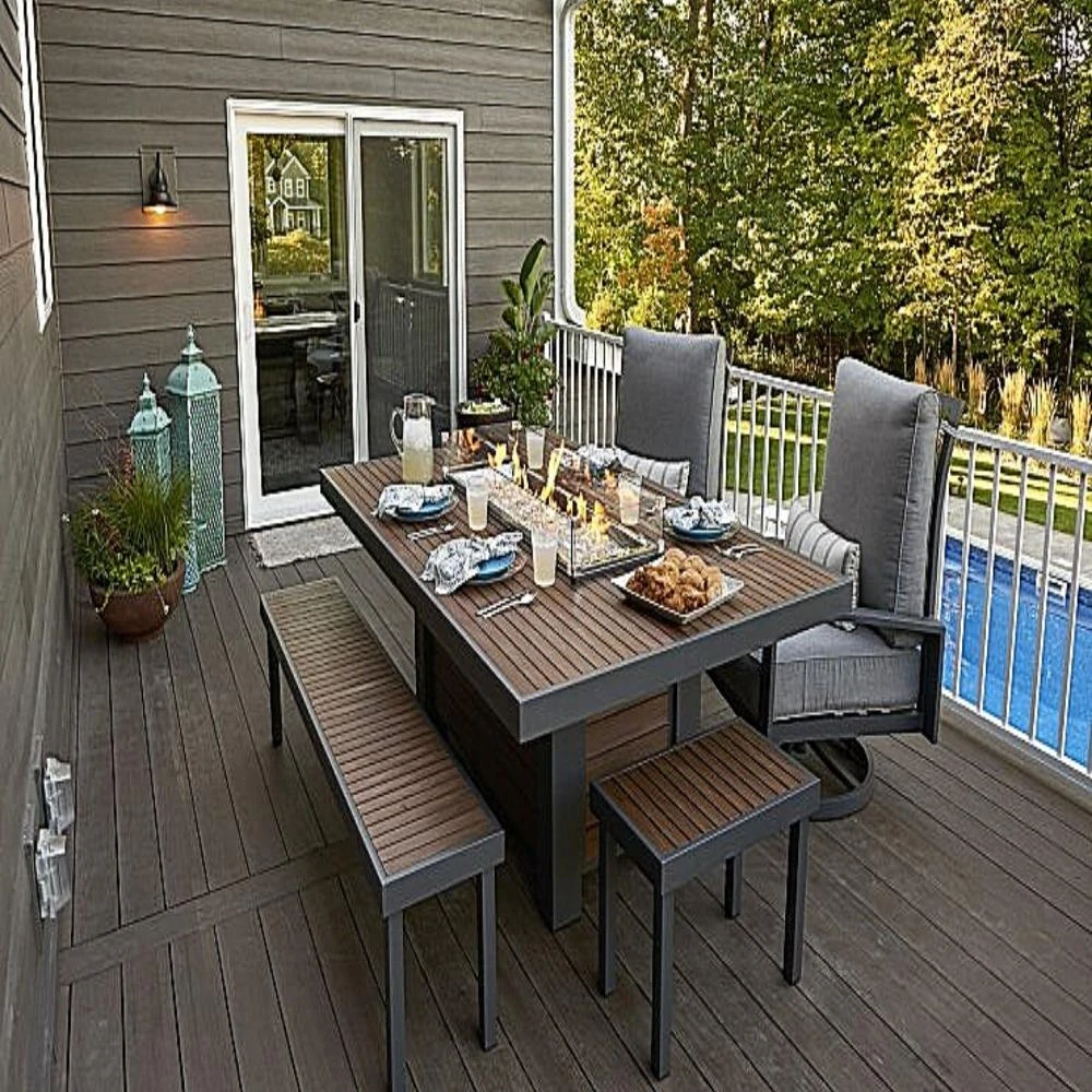 The Outdoor GreatRoom Company Kenwood 81-Inch Gas Fire Pit Dining Table (KW-1242-K) 3 The Outdoor GreatRoom Company Kenwood 81-Inch Gas Fire Pit Dining Table (KW-1242-K) - Image 3