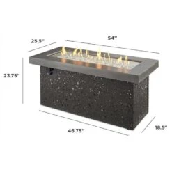 The Outdoor GreatRoom Company Key Largo Linear Gas Fire Pit Table -Dimplex Officials the outdoor greatroom company the outdoor greatroom company key largo linear gas fire pit table grey 28354739437662