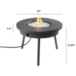 The Outdoor GreatRoom Company Renegade 32-Inch Round Portable Gas Fire Pit Table (RNG-32) -Dimplex Officials the outdoor greatroom company the outdoor greatroom company renegade 32 round portable gas fire pit table rng 32 28268577259614