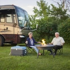 The Outdoor GreatRoom Company Renegade 32-Inch Round Portable Gas Fire Pit Table (RNG-32) -Dimplex Officials the outdoor greatroom company the outdoor greatroom company renegade 32 round portable gas fire pit table rng 32 28278511796318