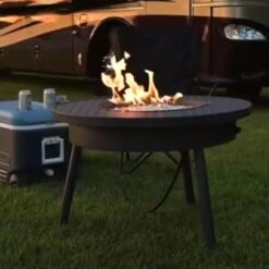 The Outdoor GreatRoom Company Renegade 32-Inch Round Portable Gas Fire Pit Table (RNG-32) -Dimplex Officials the outdoor greatroom company the outdoor greatroom company renegade 32 round portable gas fire pit table rng 32 28359185203294