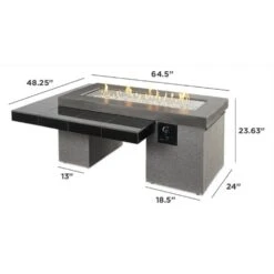 The Outdoor GreatRoom Company Uptown 65-Inch Linear Gas Fire Pit Table -Dimplex Officials the outdoor greatroom company the outdoor greatroom company uptown 65 linear gas fire pit table 28301159989342