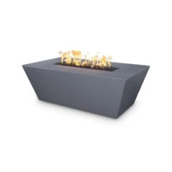 Top Fires Angelus 60-Inch Rectangular GFRC Gas Fire Pit Table - Electronic -Dimplex Officials top fires angelus 60 inch rectangular gfrc gas fire pit table electronic liquid propane gray opt aglgf60ekit gry lp 840057360517 29686567010398