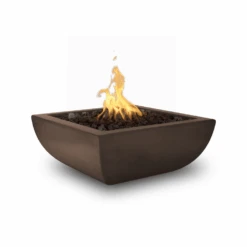 Top Fires Avalon 30-Inch Square Concrete Gas Fire Bowl - Electronic -Dimplex Officials top fires avalon 30 inch square concrete gas fire bowl electronic 29678265204830
