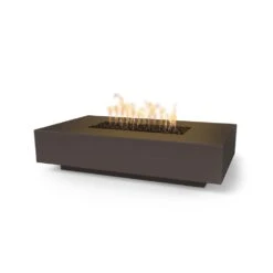 Top Fires Cabo 56-Inch Rectangular GFRC Gas Fire Pit Table - Electronic -Dimplex Officials top fires cabo 56 inch rectangular gfrc gas fire pit table electronic liquid propane chocolate opt cbln56ekit chc lp 840057365857 29692383952990