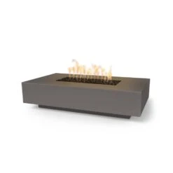 Top Fires Cabo 66-Inch Rectangular GFRC Gas Fire Pit Table - Flame Sense -Dimplex Officials top fires cabo 66 inch rectangular gfrc gas fire pit table flame sense 29692388573278