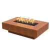 Top Fires Cabo Linear Corten Steel Gas Fire Pit Table