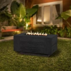 Top Fires Catalina Rectangular GFRC Gas Fire Pit - Flame Sense -Dimplex Officials top fires catalina rectangular gfrc gas fire pit flame sense 29556589985886