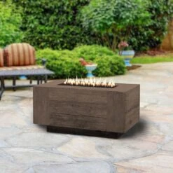 Top Fires Catalina Rectangular GFRC Gas Fire Pit - Flame Sense -Dimplex Officials top fires catalina rectangular gfrc gas fire pit flame sense 29556590084190
